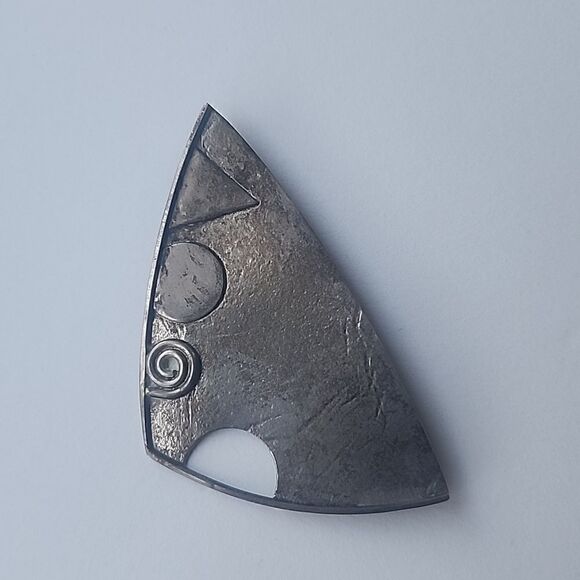 Vintage Barbara Sucherman Womens Modernist Minimalist Brooch Sterling Silver 925 - Picture 2 of 10